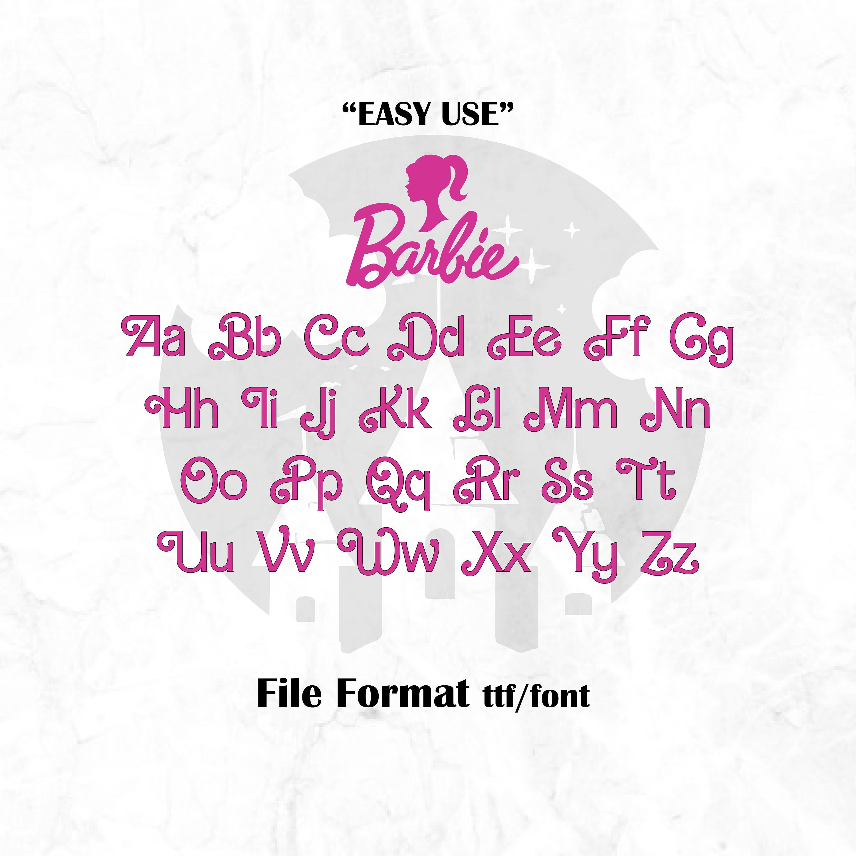 Barbie Font Svg, Barbie Logo Font Svg, Barbie Font Style Svg, Barbie ...