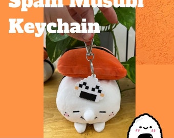 Spam Musubi Perler Keychain