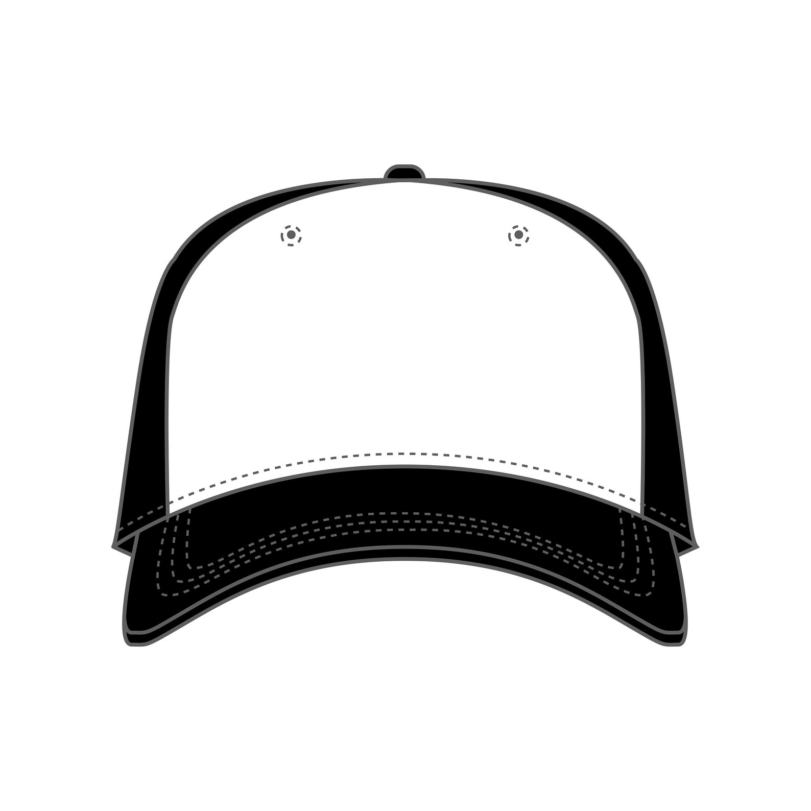 Trucket Hat Tech Pack Mock-up Vector, Front and Back View - Etsy