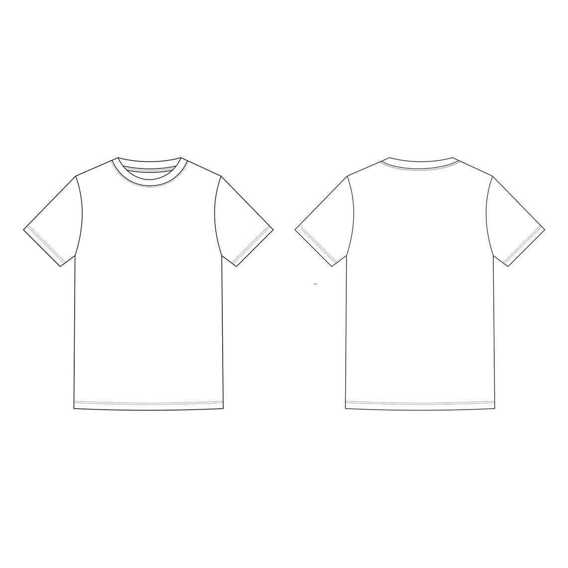 Techpack Layout Template of T-shirt - Etsy Canada