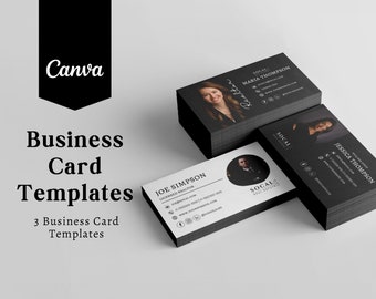 Luxury Real Estate Business Card Templates for Canva (3.5" x 2")