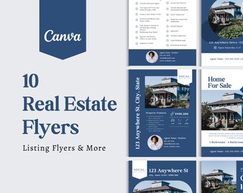 Real Estate Flyer Templates for Canva: Realtor Marketing (Digital Download)