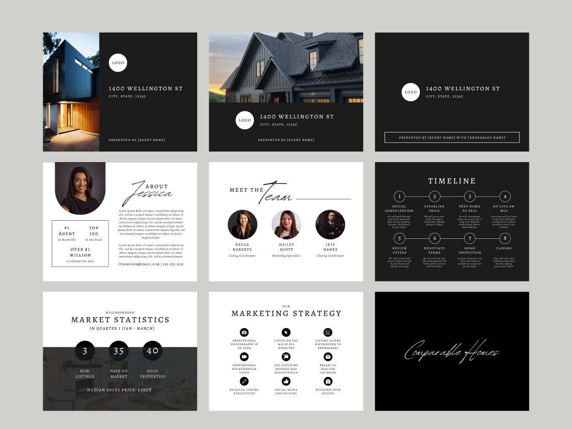 Luxury Listing Presentation Template for Real Estate | Realtor ...