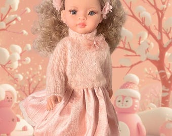 Conjunto de muñeca hecho a mano para muñeca Paola Reina: falda larga y suéter