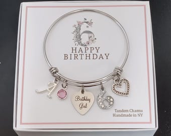 6th Birthday Girl Gift, 6 Year Old Birthday Gift, 6th Birthday Bracelet, Young Girl Birthday Gifts