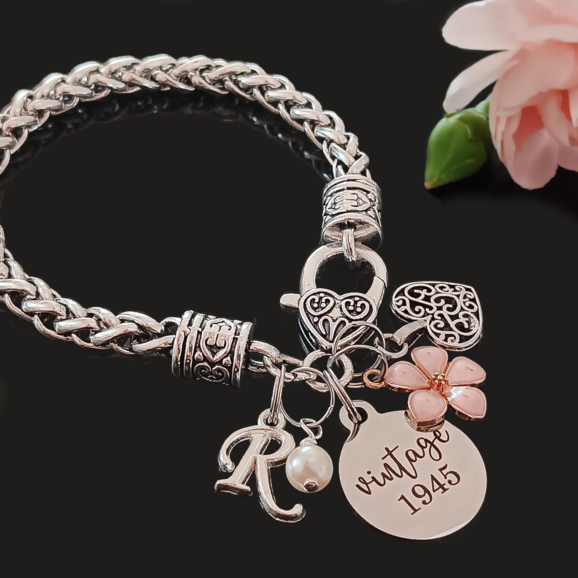 80th Birthday Gift for Women, Personalized 80th Birthday Bracelet, 80th Birthday Jewelry, 80th Birthday Gift for Her