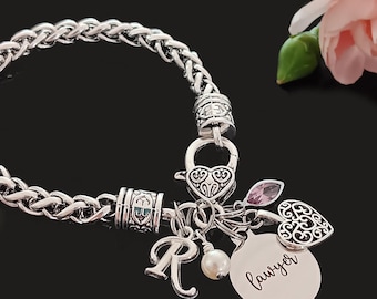 Gift for Lawyer, Lawyer Bracelet, Law School Gift