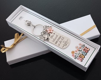 Nurse Graduation Keychain Gift: Personalized Initial, Stethoscope Charm
