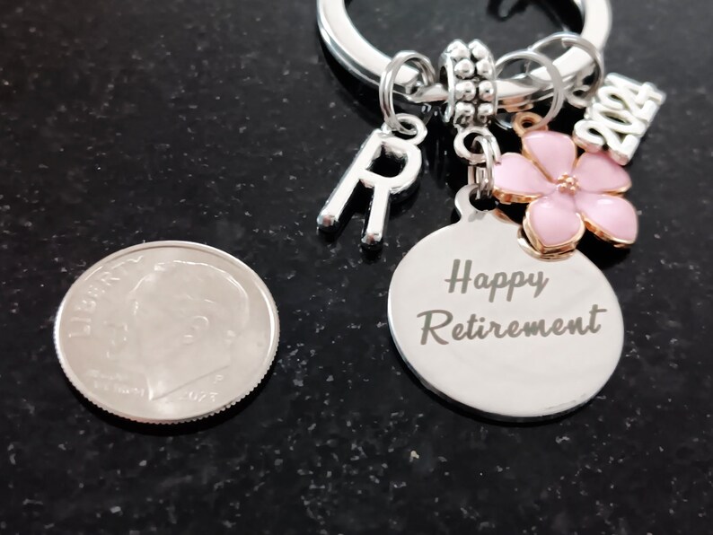 Retirement Keychain, Retirement Gift for Her, Retirement Coworker Gift
