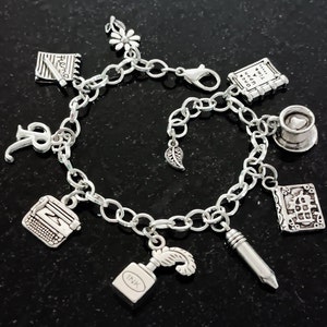 Gift for Author, Personalized Writer Charm Bracelet
