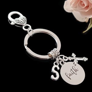 Cross Keychain, Christian Keychain, Religious Keychain, Catholic Keychains, Faith Keychain, Religious Gifts for Her