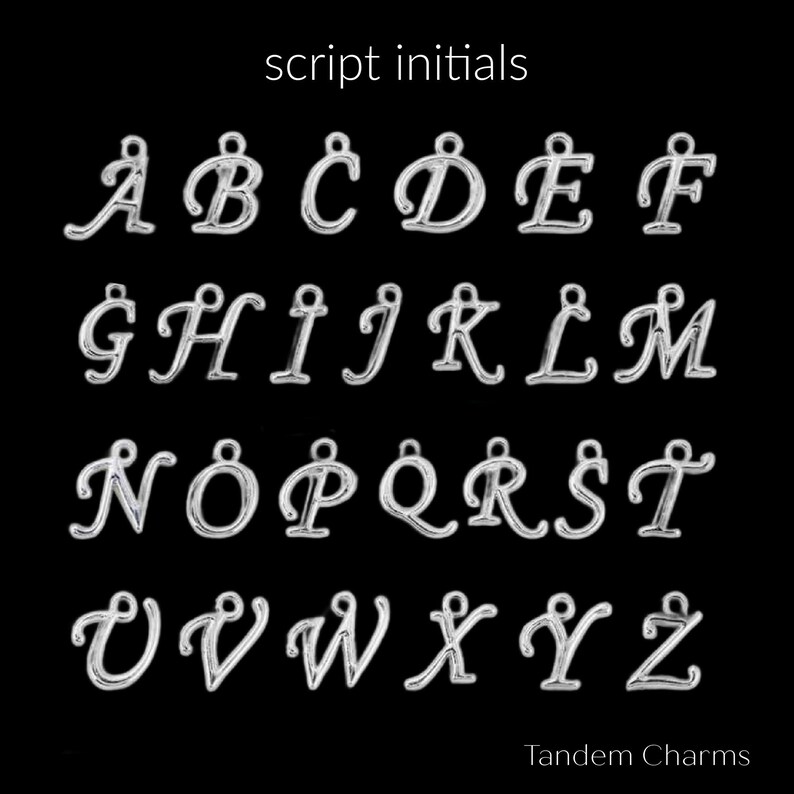 script initial letters a-z