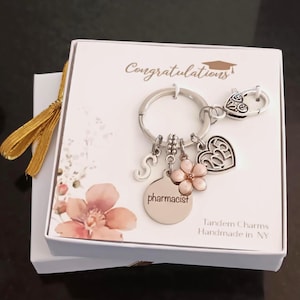 Personalized Pharmacist Graduation Gift for Her, Pharmacist Keychain, Pharmacy Graduation Gift