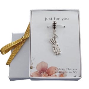 Golf Gift for Her, Golf Bracelet Charm, Golf Pendant, Golf Jewelry