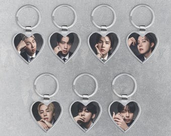 BTS Arirang Heart Keychain | Stainless Steel Comeback Merch Photos