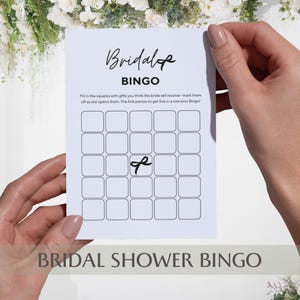 Juego de bingo nupcial imprimible de 5x7. Divertido bingo para despedida de soltera para invitados. Descarga instantánea. Juegos para despedidas de soltera. Juegos para despedidas de soltera.