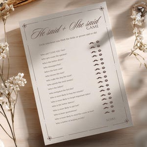 He said she said bridal shower game her next chapter bridal shower theme