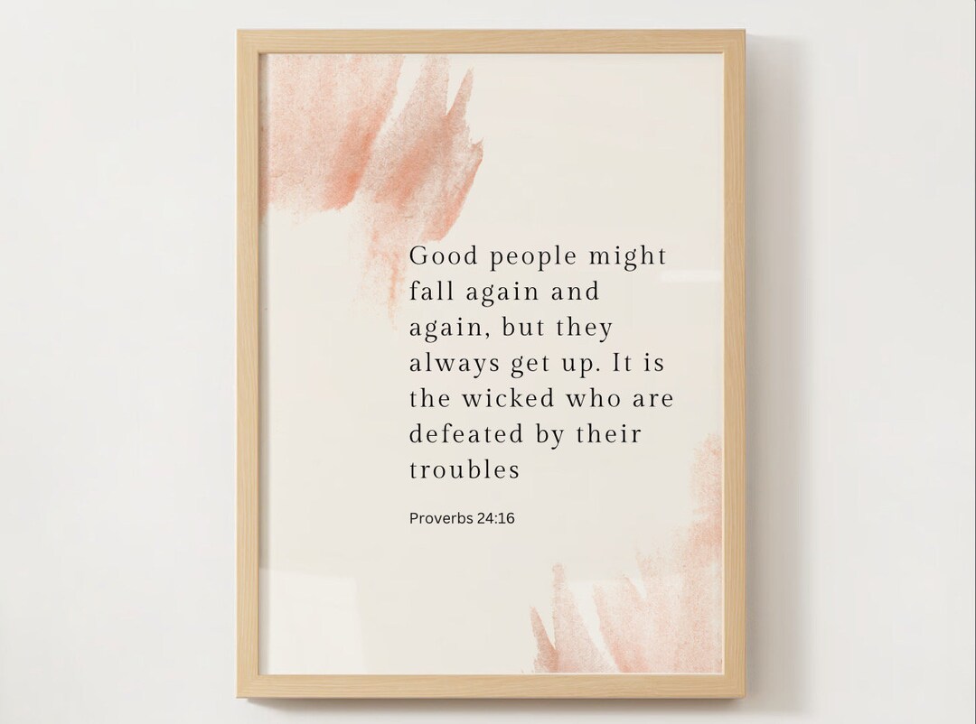 Proverbs 24:16 Christian Wall Art, Digital Download, Christian Home ...