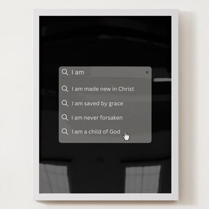 Biblical I Am Affirmations Print: Christian Scripture Wall Art (Digital Download)