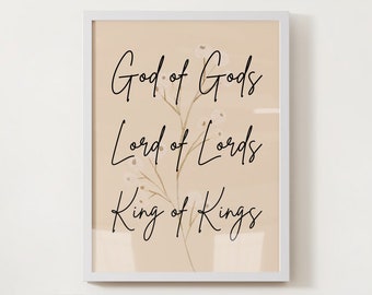 King of Kings Christian Wall Art (Digital Download)