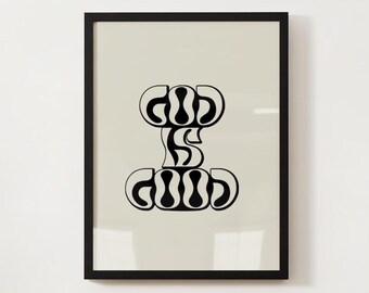 Dio è buono - Arte murale cristiana: poster biblico moderno (download digitale)