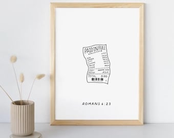 Jesus Paid It All Print: Christian Home Decor (Digital Download)
