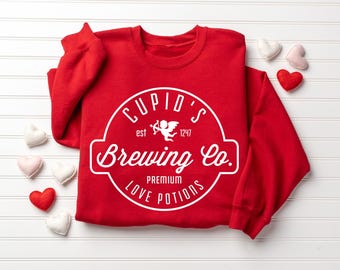 Cupids Brewing Co Sweatshirt, Premium Love Potions, Brewing Co Valentines Shirt, Womens Valentines Sweatshirt, Love Shirt, Valentines Gift