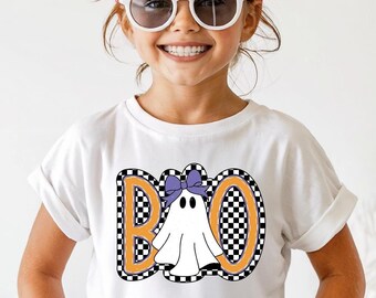 Boo Ghost Kids Halloween Shirt: Spooky Season Tee