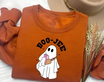 Halloween Ghost Sweatshirt, Boo Jee Shirt, Boo Shirt, Spooky Ghost Hoodie, Spooky Season Ghost Sweater, Spooky Vibes Shirt, Halloween Gifts