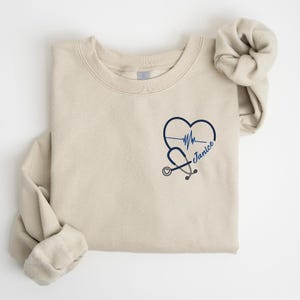 Custom Nurse Sweatshirt, Personalized Registered Nurse Sweatshirt, Custom Nurse Gift, Nursing Student Gift, Nurse Life Shirt,