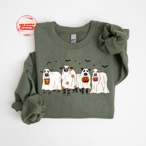 Cows Halloween Sweatshirt, Halloween Ghost Cows Sweatshirt, Spooky Cows Halloween Gifts, Cow Lovers Halloween Gift