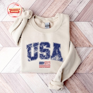 American Flag Sweatshirt, USA Shirt, 4th of July Hoodie, Coquette 4th of July Sweatshirt, Patriotic Shirt