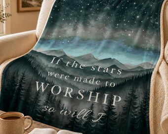 Christian Sherpa Blanket, Plush Faith Throw, Inspirational Christian Home Decor, Worship Blanket, Encouragement Gift