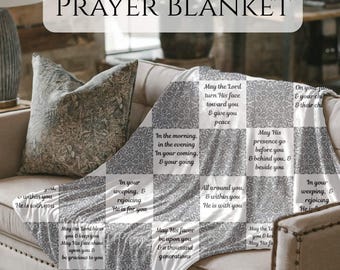 Christian Blanket Prayer Throw Religious Plush Velveteen Blanket Spiritual Gift Wedding Baptism Bible Verse Memorial Gift Wake Mother's Day