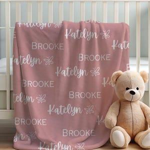 Personalized Name Blanket Custom Blanket for Kids Baby Name Blanket for Boys/Girls Minky Throw Name Blanket 1st Birthday Gift New Baby Gift