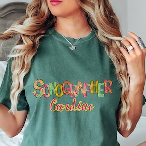 Cardiac Sonographer Comfort Color Sweatshirt Cardiac Ultrasound Tech Sonography Crewneck Gift Pullover for Cardiac Ultrasound Grad Tshirt