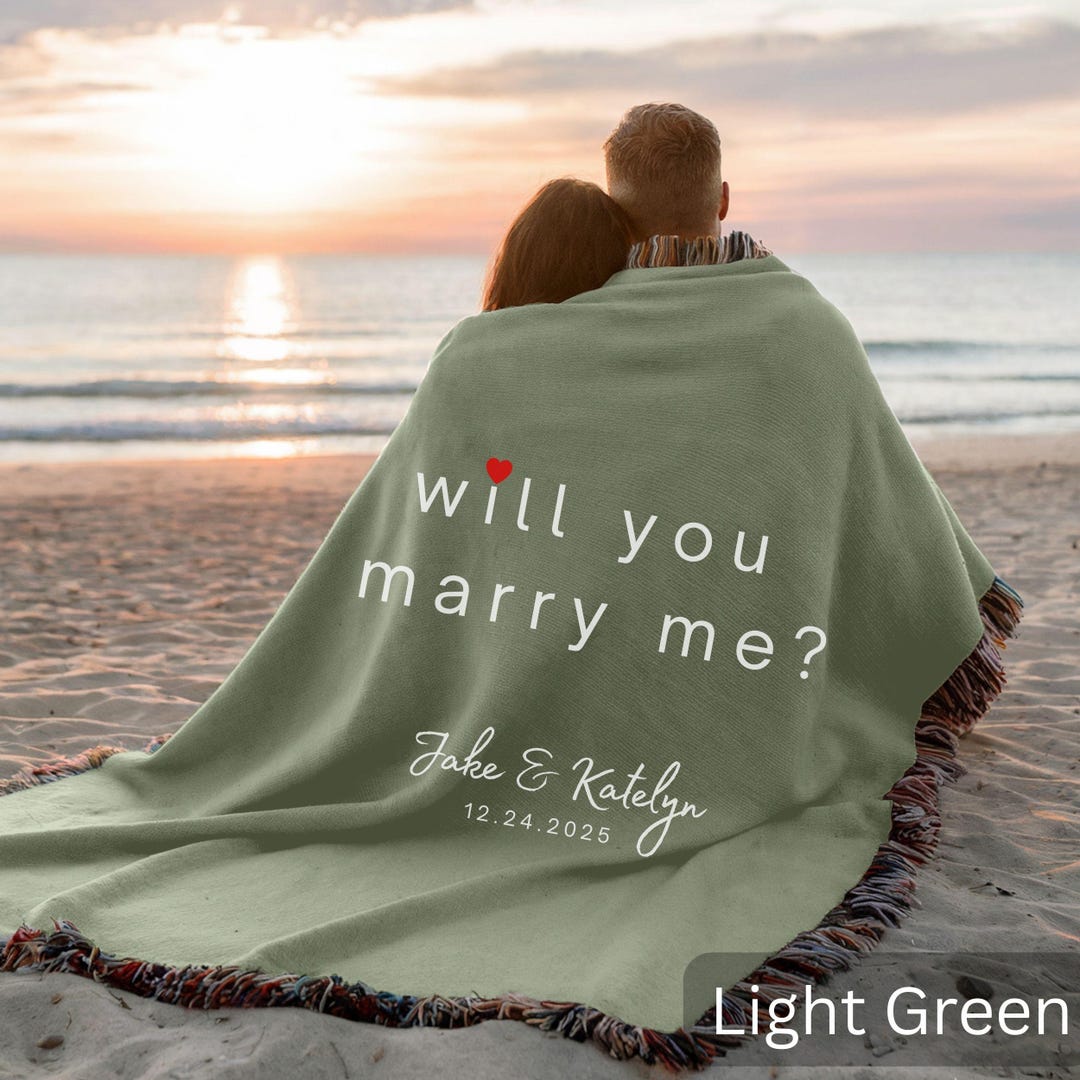 Will You Marry Me Blanket: Cotton Woven Engagement Proposal Throw - Etsy