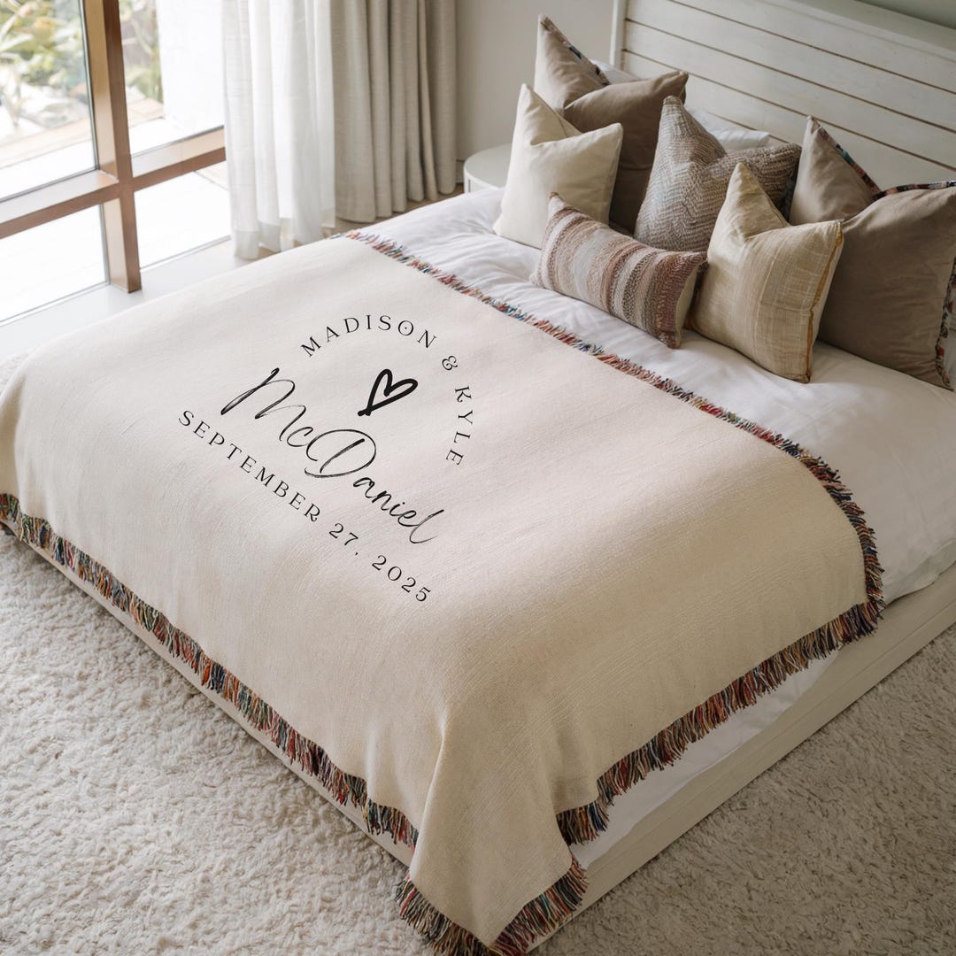 Personalized Anniversary Blanket Custom Wedding Throw Anniversary ...