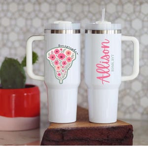Personalized Sonographer Tumbler 40oz | Custom Sonography Graduation Gift Ultrasound Tech Student Gift for Coworker Ultrasound Appreciation