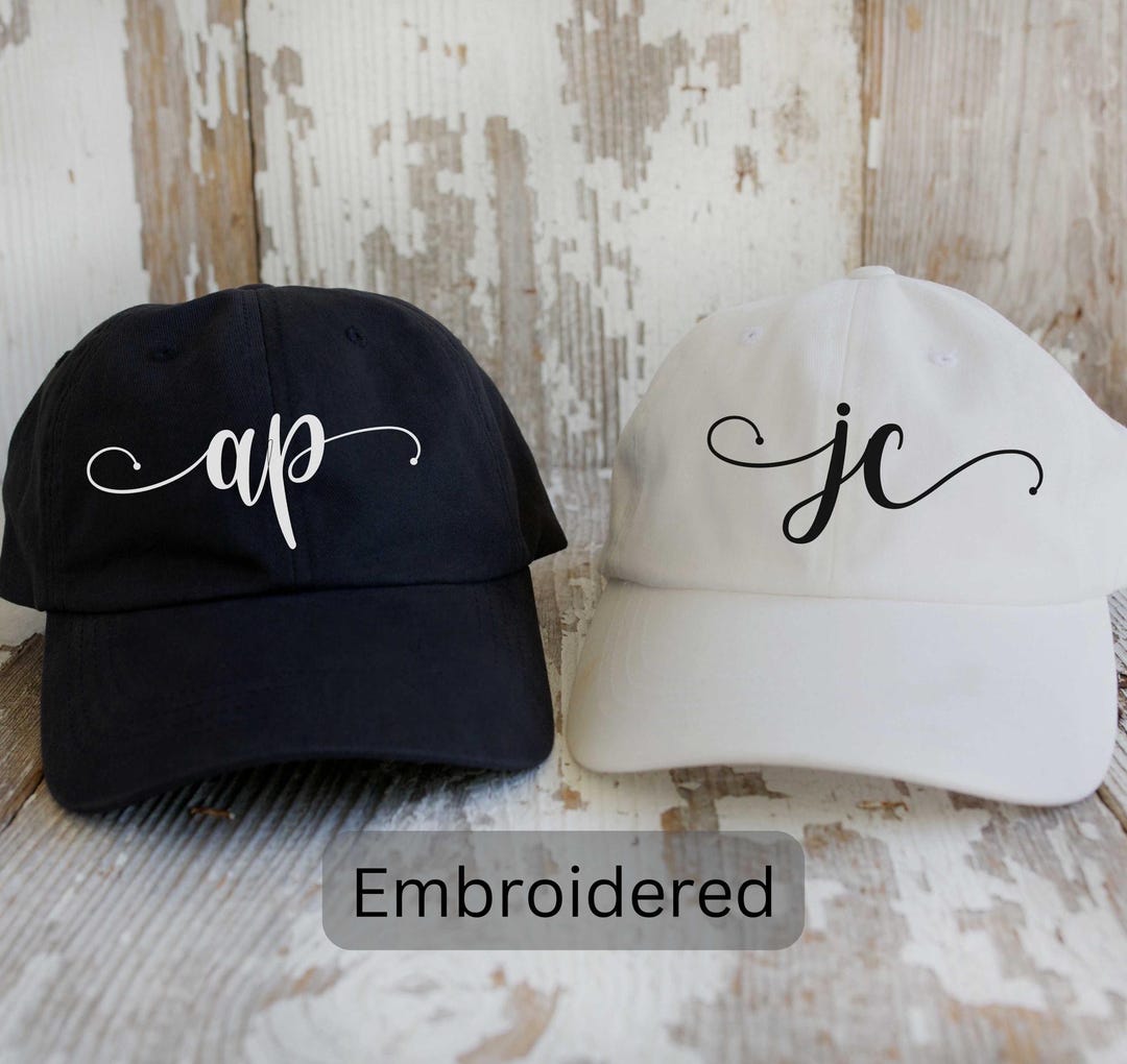 Monogram Baseball Cap: Personalized Embroidered Cotton Twill Hat - Etsy