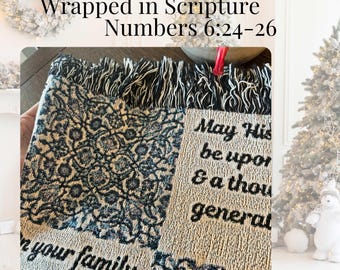 Prayer Blanket Bible Verse Woven Throw Scripture Throw Bible Verse Affirmation Personalized Throw Blanket Inspirational Scripture Throw Gift
