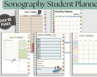 Sonography Student Digital Planner Ultrasound Student Daily Planner Radiology Student Planner Sonography Gifts Student Clinical Rotation