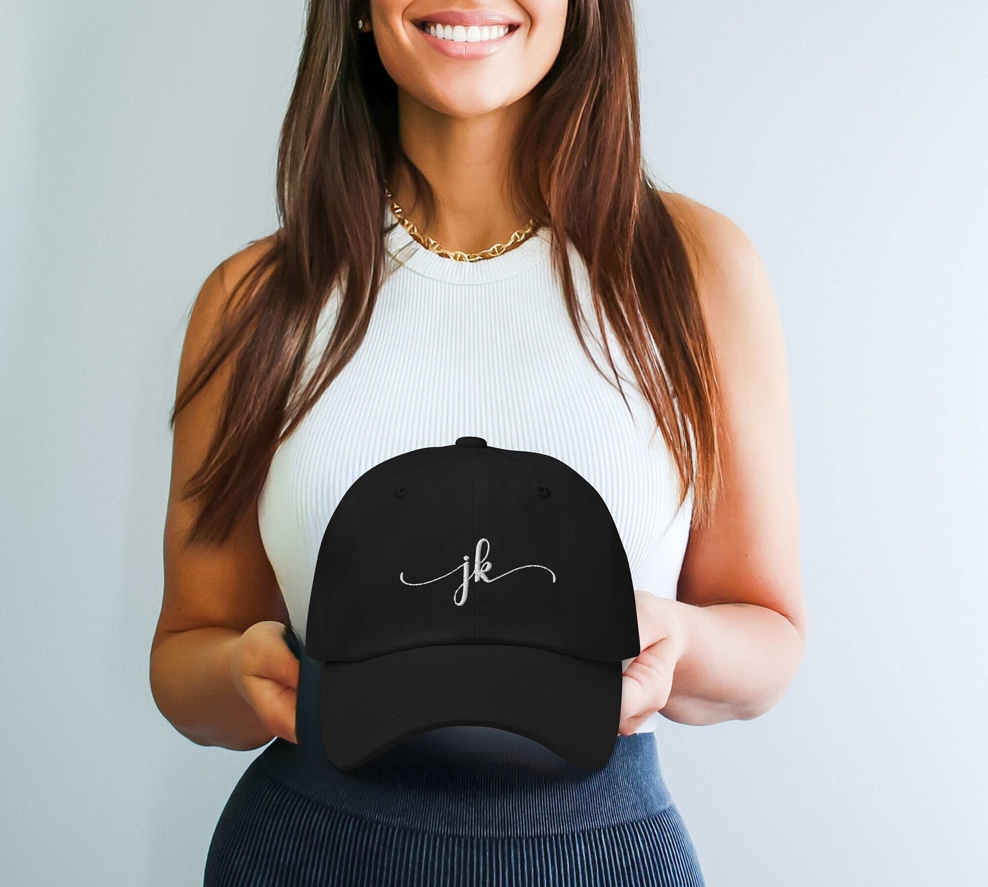 Monogram Baseball Cap: Personalized Embroidered Cotton Twill Hat - Etsy