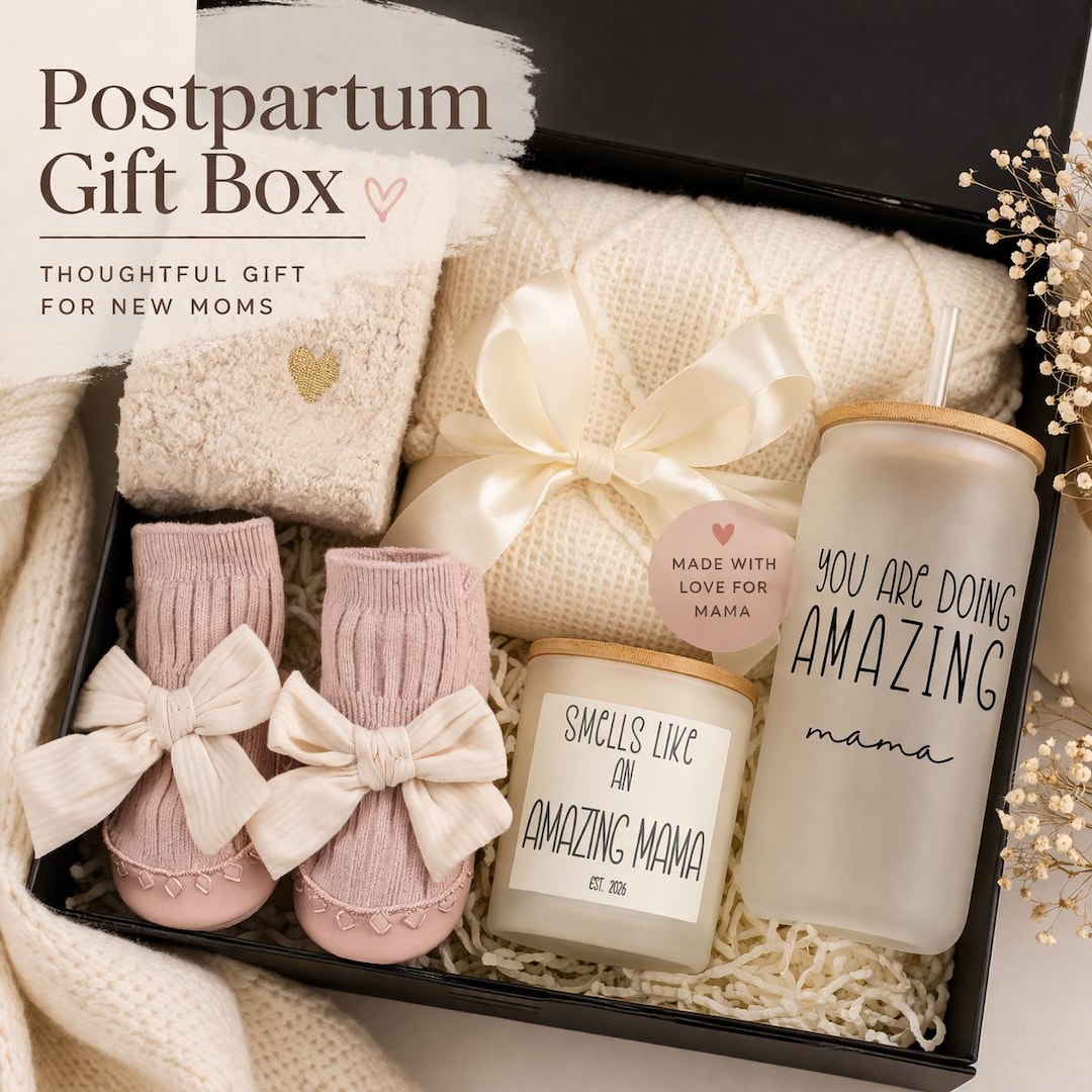 Postpartum Gift Box for New Mom Care Package, First Time Mom Self Care ...