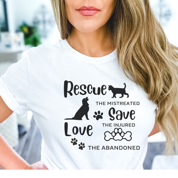 Rescue Save Love Animal Rescue Cat Dog Lover T-Shirt Gifts Rescue Save Love Animal Rescue Cat Dog Lover T-Shirt Gifts