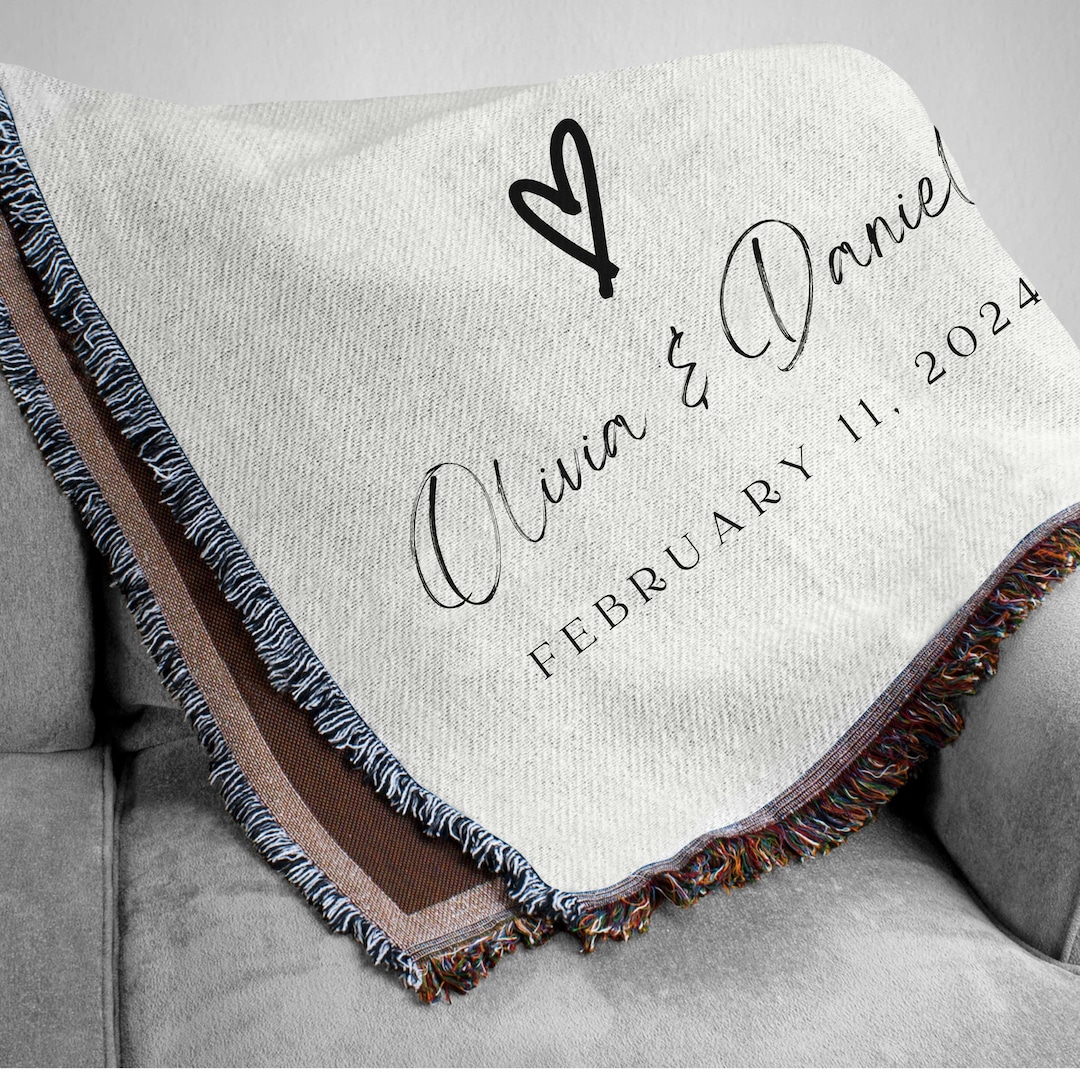 Personalized Anniversary Blanket Custom Wedding Throw Anniversary ...