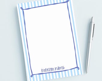 Personalized Notepad, Custom Monogram Initials Notepad, Teacher gifts, Co Worker Gift, To Do List, thank you note, Personalized Stationery