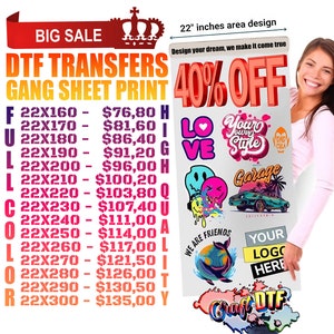 Custom dtf transfer, Bulk Dtf Transfer, DTF transfers ready for press, DTF Transfers, Custom Gang Sheet, Custom Heat Transfer, Wholesale Dtf