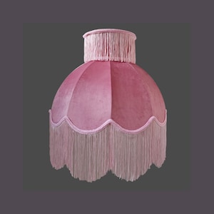 Handmade LampShade With Fringes-Victorian Lampshade Only-Lampshade with tassles-Luxury Ceiling Pendent-Vintage Style Lampshade-Lampshades