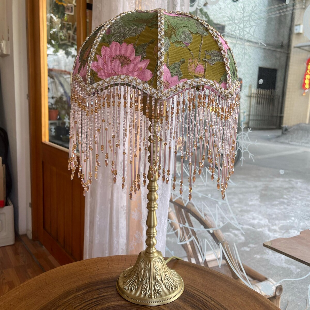 Handmade Lampshade With Fringes-victorian Lampshade Only-luxury Ceiling Pendent-custom Lampshade-vintage Style Lampshade-lampshade for Table - Etsy